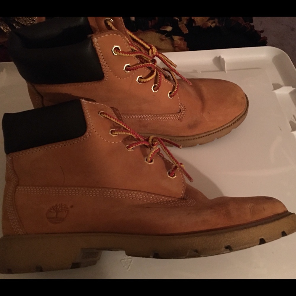 Timberland Gold & Brown Boots, Size 7